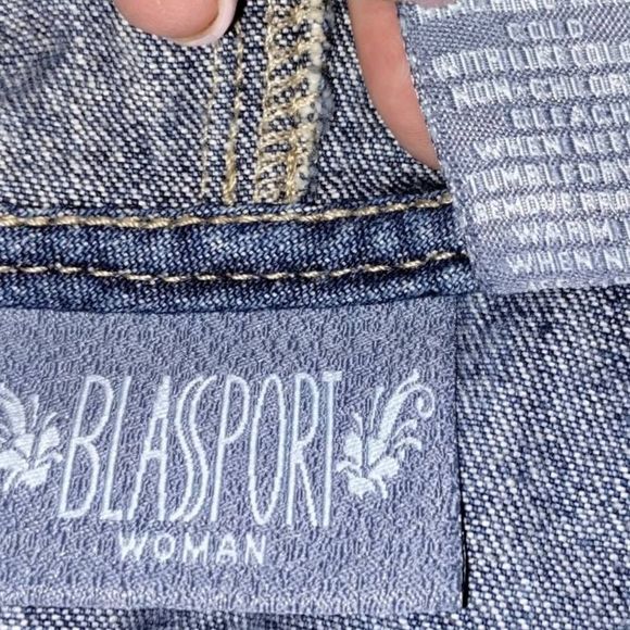 Vintage Bill Blass Women's Jean Jacket Hoodie Front Zip Pockets LS Size 1X - Picture 10 of 12